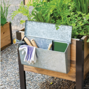 Galvanized Garden Tool Storage Box